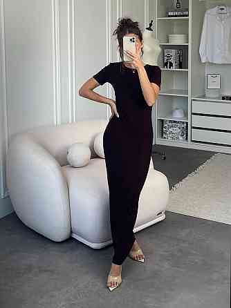 Жіноча базова облягаюча максі сукня у стилі скімс турецька натуральна віскоза Одеса