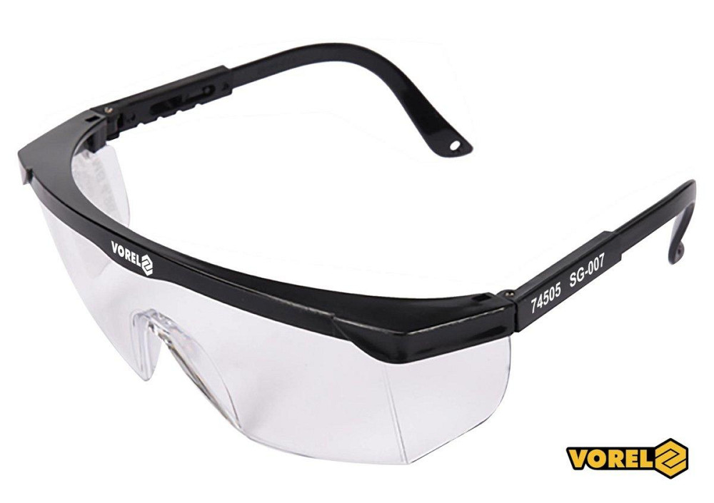 Окуляри захисні VOREL відкриті, прозорі [12/240] Одеса - фото 1