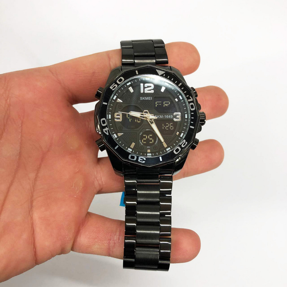 Оригинальные мужские часы SKMEI 1649BK, Противоударные часы Фирменные спортивные OB-47 Киев - изображение 6