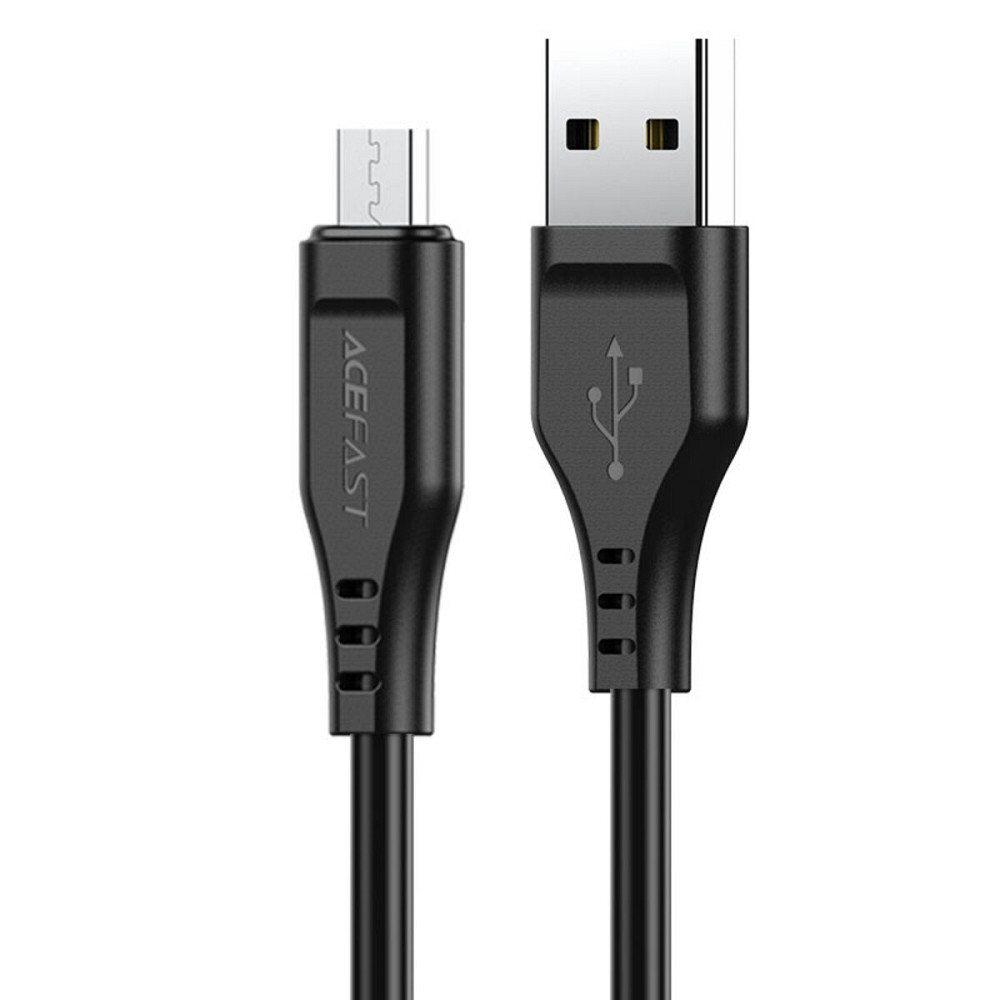 Кабель ACEFAST C3-09 USB to Micro 2,4A, 1.2m, TPE, TPE connectors, Black Київ - фото 1