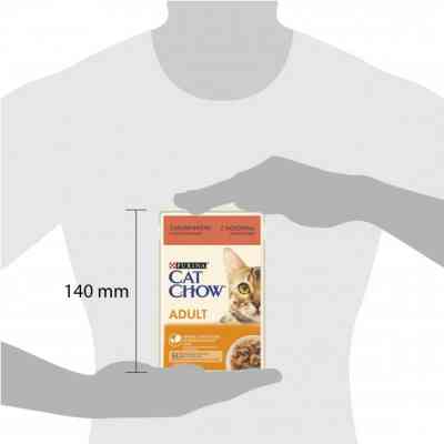 Вологий корм для кішок Purina Cat Chow Adult з яловичиною та баклажанами в желе 85г (7613036595025) Вінниця