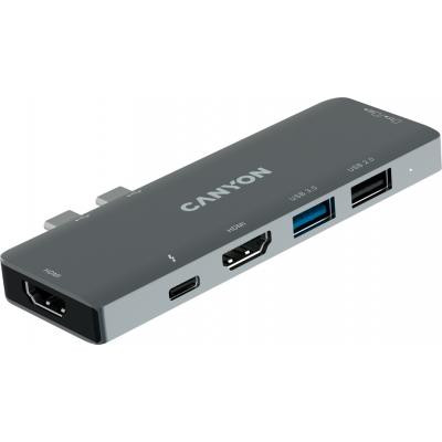 Концентратор Canyon 1*Type C PD100W+2*HDMI+1*USB3.0+1*USB2.0+1*SD+1*TF (CNS-TDS05B) Винница - изображение 1