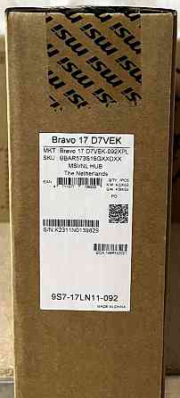 Ноутбук: MSI Bravo 17 D7VEK ( D7VEK -092XPL) Новый,в наличии ! Киев