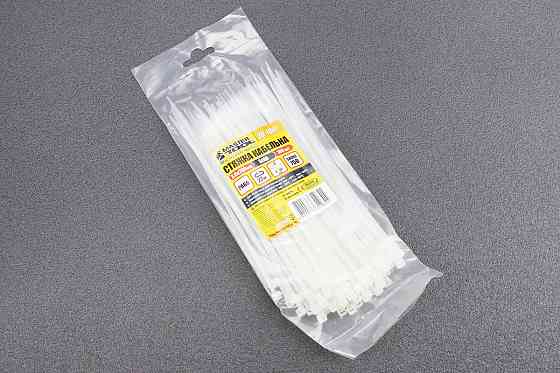 Хомут-стяжка пластикова 3,6x200мм к-кт 100шт, білий 20-1807 Київ