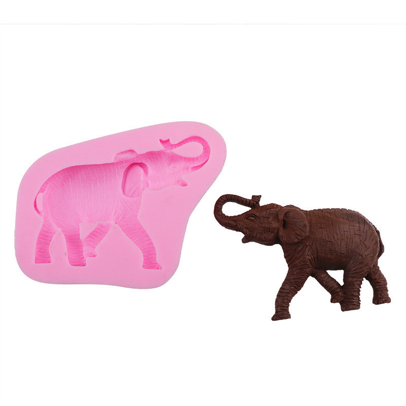 Силиконовая форма Слон 78 на 62 мм розовый Киев - изображение 3
