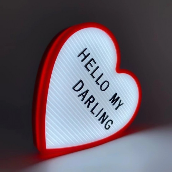 Нічник світильник Серце Light up message board з посланням Вінниця - фото 4