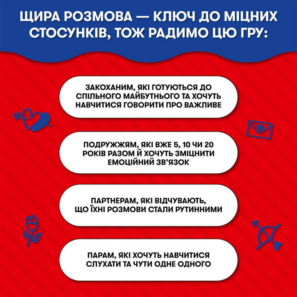 Розмовна гра Orner Розкажи мені все! Love edition (orner-1636) ( Українська ) Харків - фото 15
