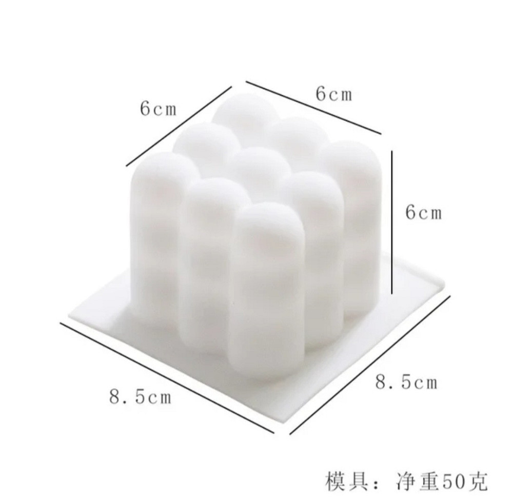 Форма для свечки силиконовая 6 на 6 см белый Киев - изображение 3