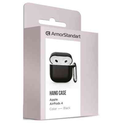 Чохол для навушників Armorstandart Hang Case для Apple AirPods 4 Black (ARM81277) Вінниця