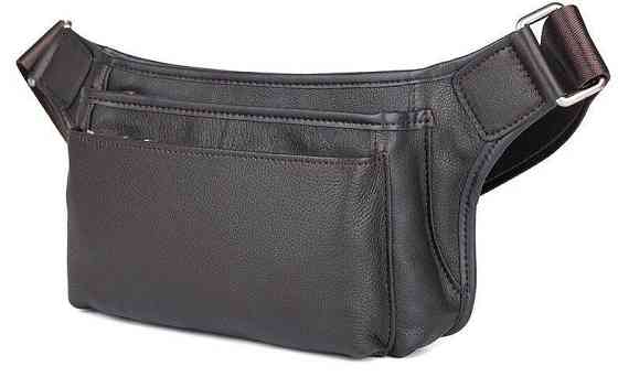 Сумка поясная кожаная Коричневая (Vintage) Киев