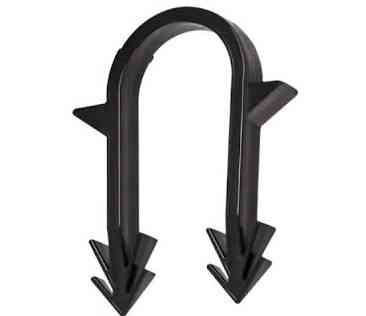 Гарпун-скоба для кріплення труби ТП Ø16 довжина-45мм чорна (100шт) (000032172) Київ