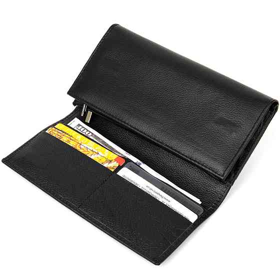 Універсальний жіночий гаманець Чорний (ST Leather) Київ