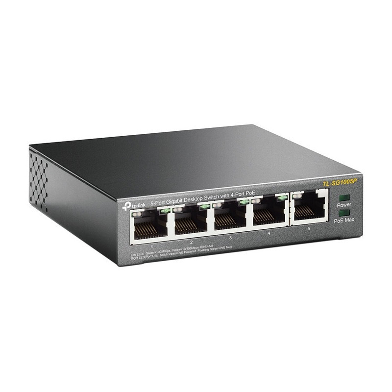Комутатор TP-Link TL-SG1005P (1хGE, 4xGE PoE, max 53W) Ні Харків - фото 1