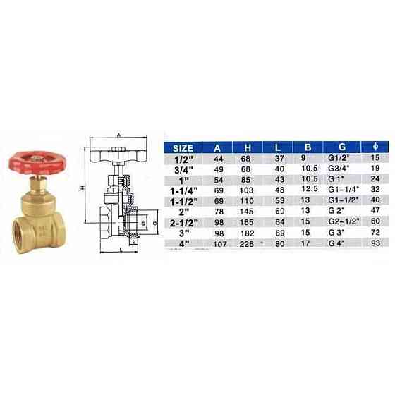 Задвижка SOLOMON латунная 1/2″ (2042) (000000509) Киев