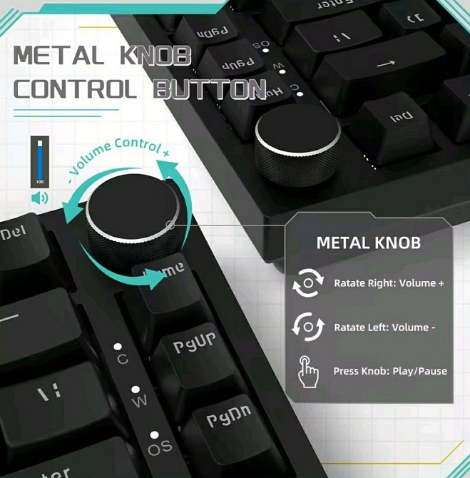 Ajazz AK820 механическая хотсвапная игровая клавиатура. Харьков - изображение 6