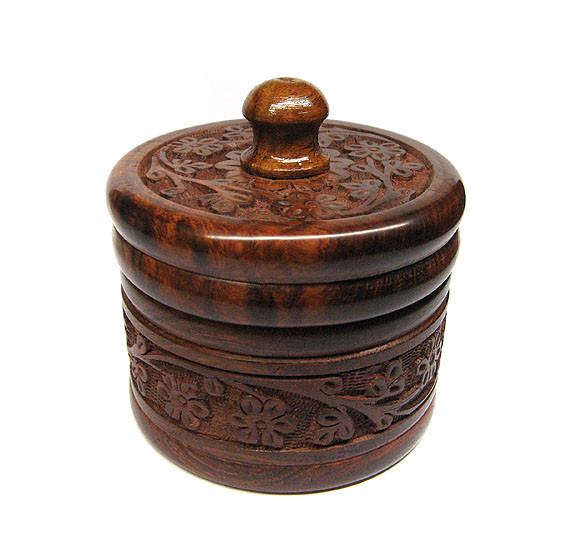 Шкатулка круглая деревянная с крышкой Киев - изображение 1