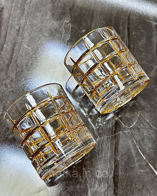 Набір склянок OLens "Крепість" 270 мл 6 шт. прозорий із золотом для дому та ресторанів 102-822 Київ - фото 3