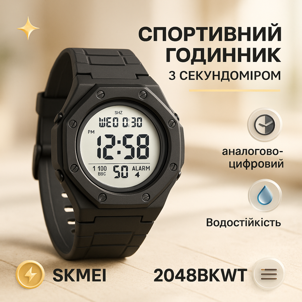 Водонепроникний годинник з гарантією SKMEI, Хороший чоловічий годинник фірма Спецназ SP-32 Львів - фото 6
