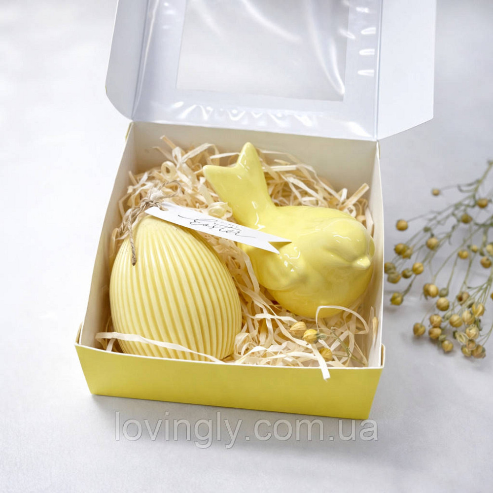 Ніжний великодній подарунок «Весняне диво» - свічка-яйце ручної роботи ,керамічна пташка Ірпінь - фото 4