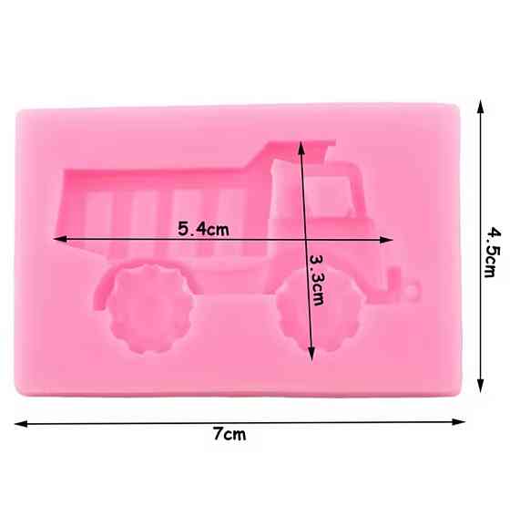 Молд силиконовый Грузовик 45 на 70 мм розовый Киев