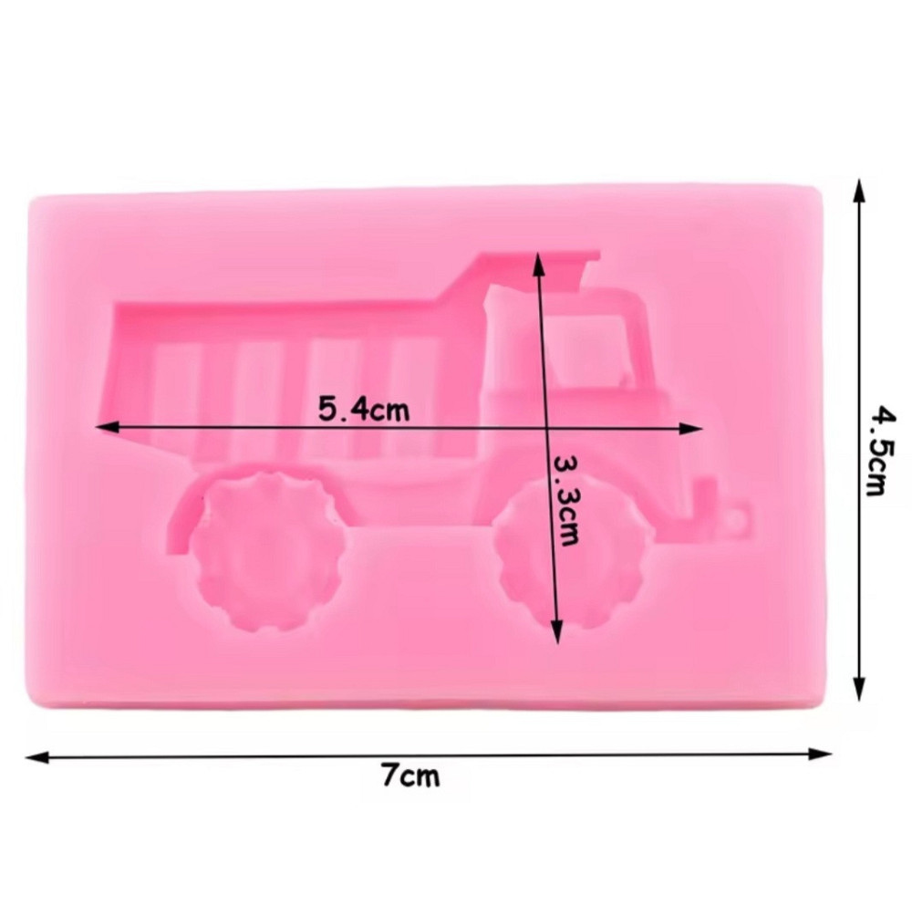 Молд силиконовый Грузовик 45 на 70 мм розовый Киев - изображение 2
