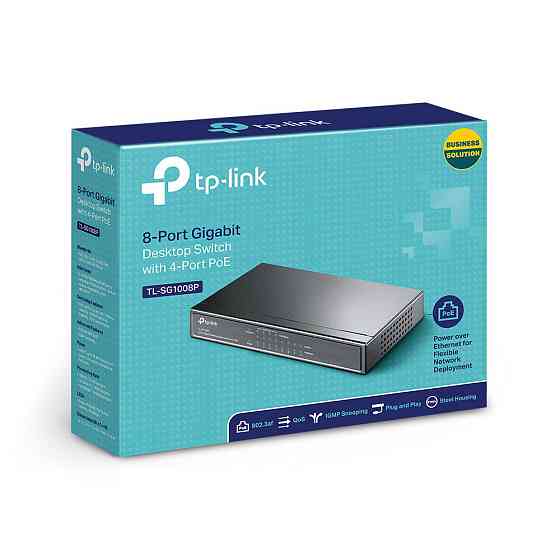 PoE-комутатор TP-Link TL-SG1008P 8-портовий гігабітний з 4 PoE+ портами некерований Киев