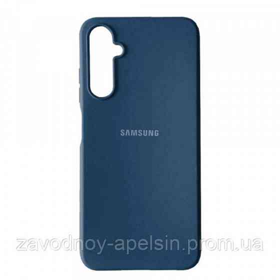 Samsung A35 A356 A34 Чохол силіконовий Мікрофібра (синій) Одеса