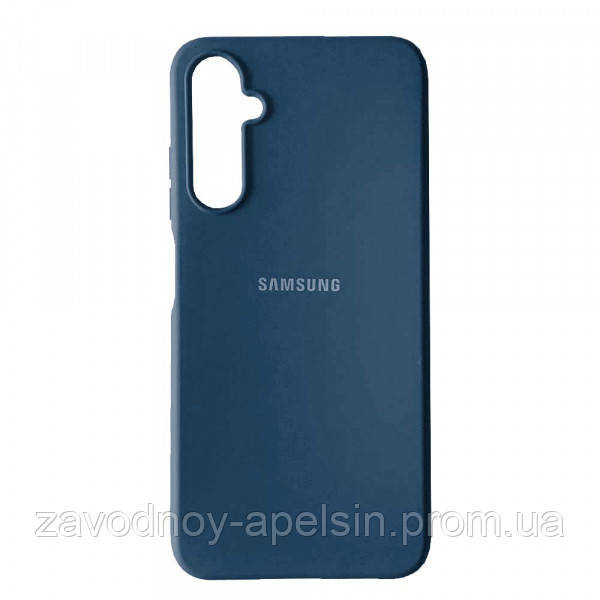 Samsung A35 A356 A34 Чохол силіконовий Мікрофібра (синій) Одеса - фото 1