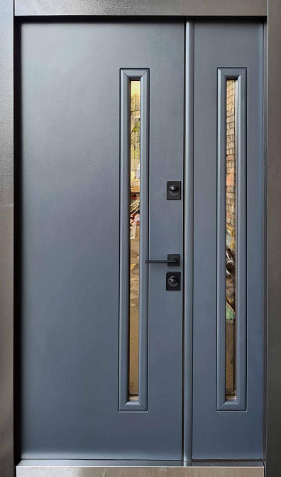 Двері вхідні металеві Страж Slim S 1220х2050 мм антрацит Праві Київ - фото 2