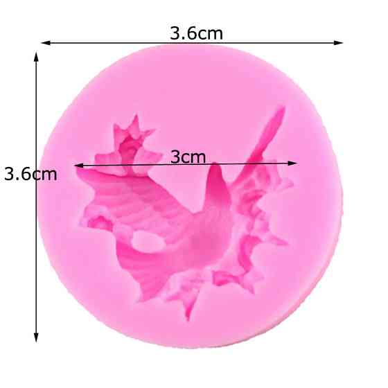 Молд силиконовый Голубь 36 мм розовый Киев