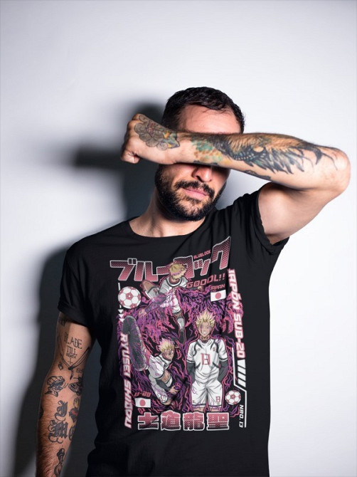 Футболка для хлопчика з аніме принтом Аніме Рйусеі Східоу Блуе оверсайз (зріст від 165 до 180) Чорний AnimeJ0128m Дніпро - фото 3