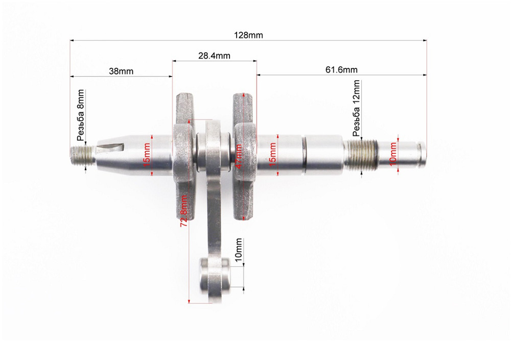 Колінвал, палець 10mm MS-180 + підшипник + підшипник 6002-2шт + сальник 15x25x5-2шт + герметик Киев - изображение 2