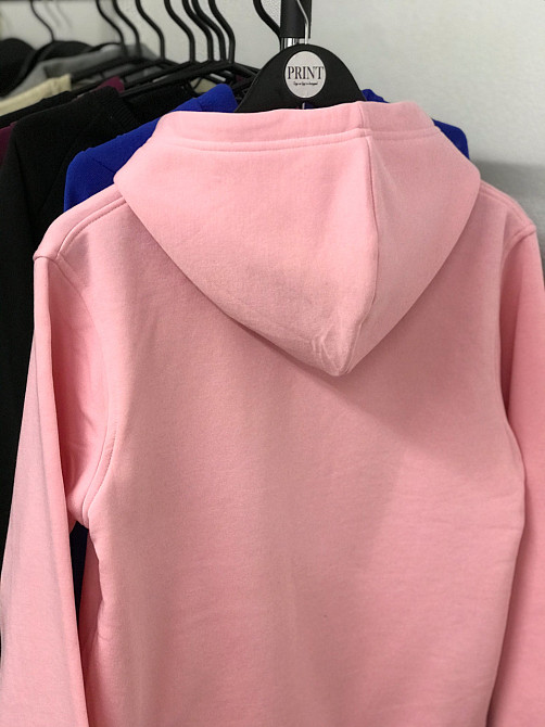 Женская теплая толстовка\ худи с надписью - 