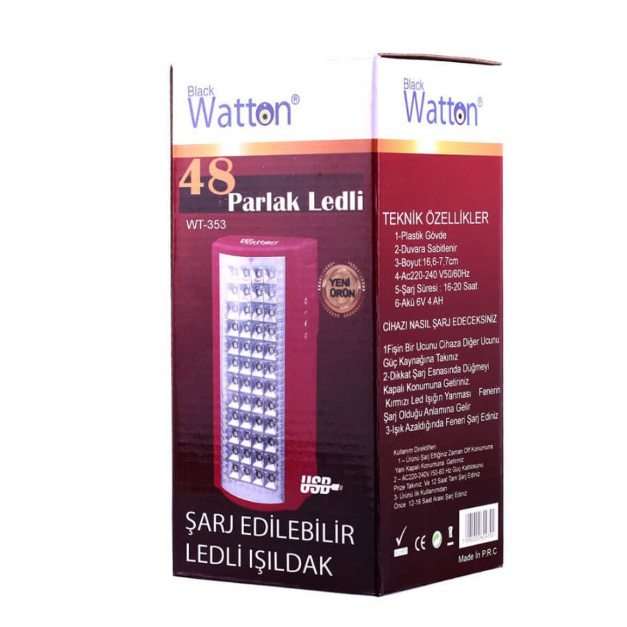 Фонарь переносной аккумуляторный светодиодный потративный Watton WT-353 прожектор кемпинговый Каменец-Подольский - изображение 4