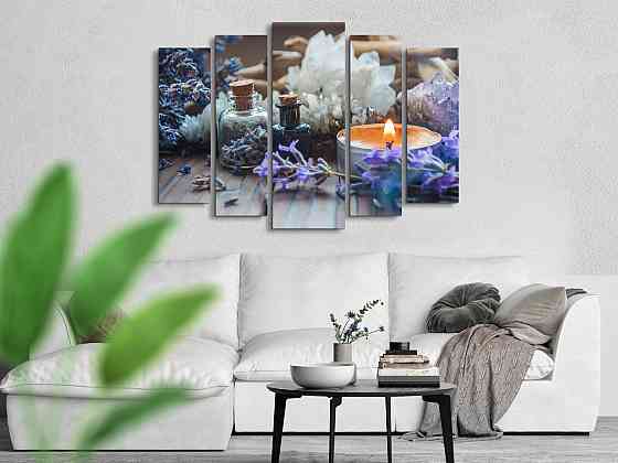 Модульна картина у вітальню / спальню Аромат лаванди Art-451_5 ( 80х118см ) Київ