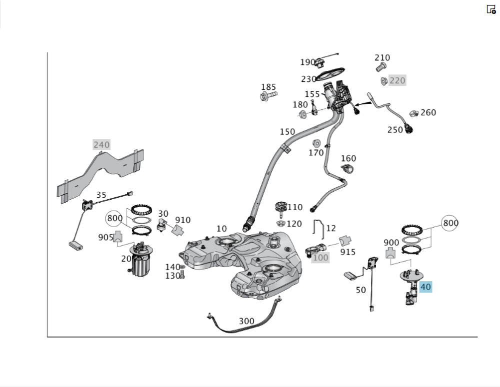 Mercedes-Benz  A1664700490 Модуль паливного фільтра лівий бензин R-class short W251 ML/GLE W166 GLE Coupe C292 GL/GLS X166 R-class long V251 Одеса - фото 2