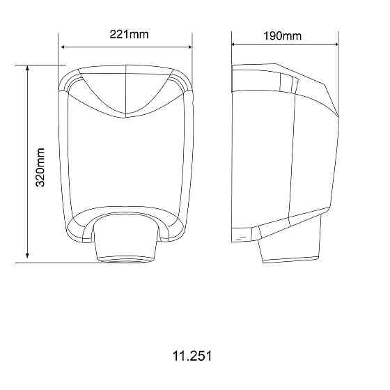 Сушарка для рук HOTEC 11.251 ABS White Луцьк