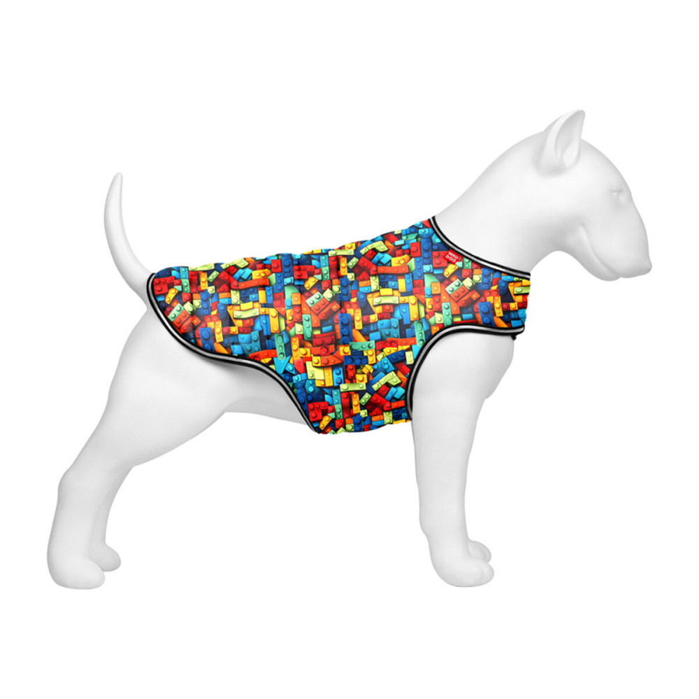 Курточка-накидка для собак WAUDOG Clothes, малюнок "Блоки", M, А 37 см, B 52-62 см, С 36-47 см Київ - фото 1