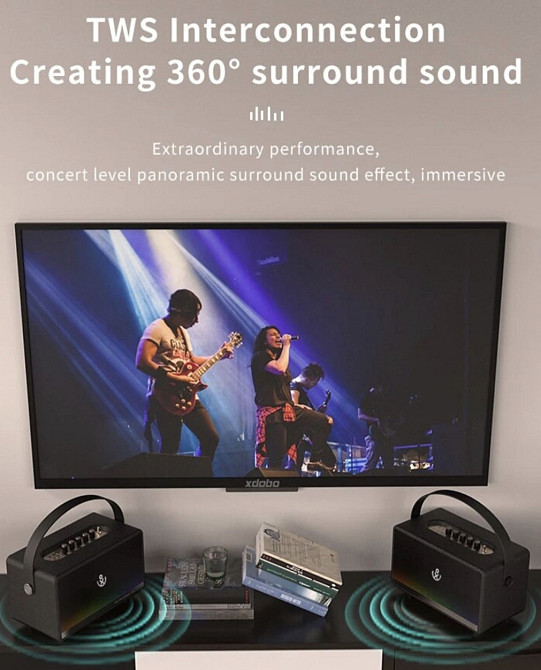 XDOBO  Mirage 130 Вт Портативна акустика bluetooth колонка. Київ - фото 3