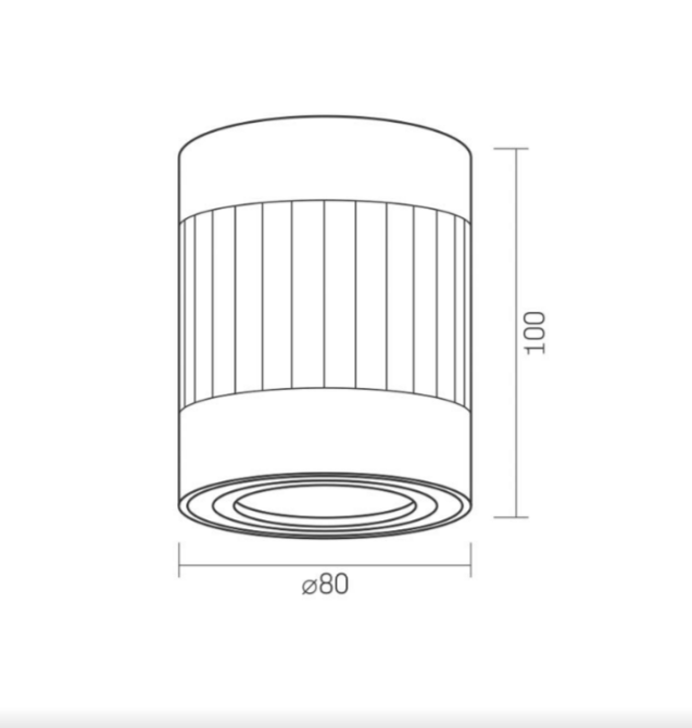 LED Світильник під лампу GU10 накладний чорний +чорна пряма лінія VL-SPF04A-BFB Videx Житомир - изображение 4