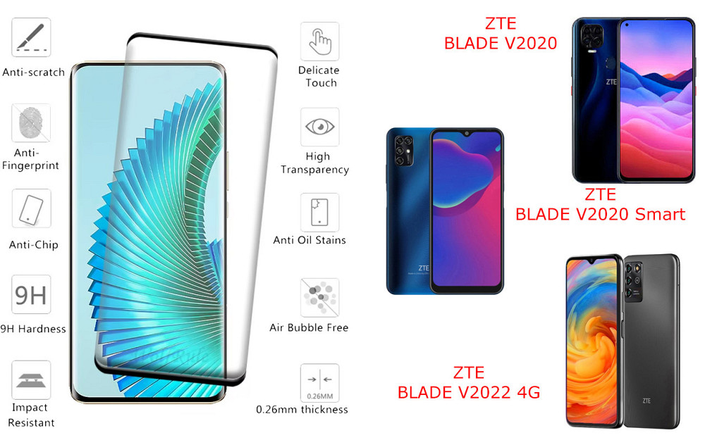 Захисне скло HyperGlass Pro для ZTE BLADE V2020, V2020 Smart, V2022 4G – максимальна чутливість та захист Київ - фото 2