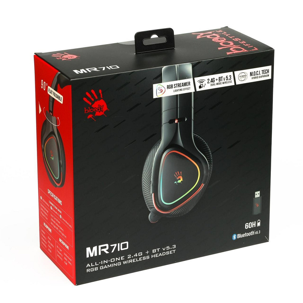 Bluetooth-гарнітура Bloody MR710 Black ( Чорний ) Харків - фото 5