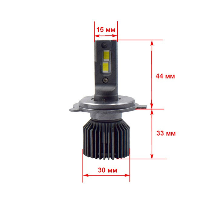 Світлодіодні лампи H4 Cyclone type45/LED/12V/60W/12000Lm/6000K Вінниця - фото 3