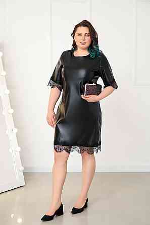 Сукня з екошкіри "Secret" оптом | Батал Київ