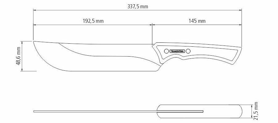Нож для мяса Tramontina Churrasco Black, 203 мм (6710918) Киев - изображение 2