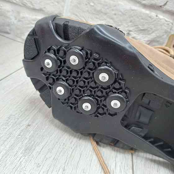 Льодоступи зимові з сталевими шипами, розмір 41–46, 10 шт — накладки протиковзкі для взуття Харків