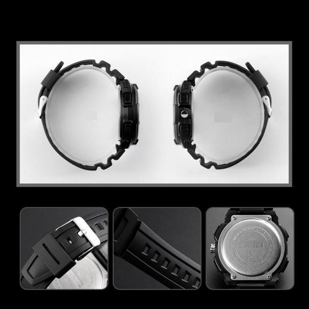 Мужские спортивные часы Skmei 1454 Черный с золотым Винница - изображение 6