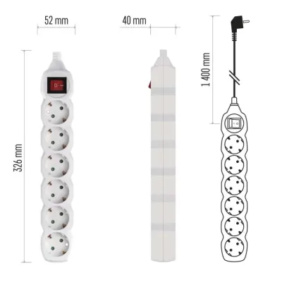 Мережевий подовжувач EMOS P1621 Вінниця - фото 7
