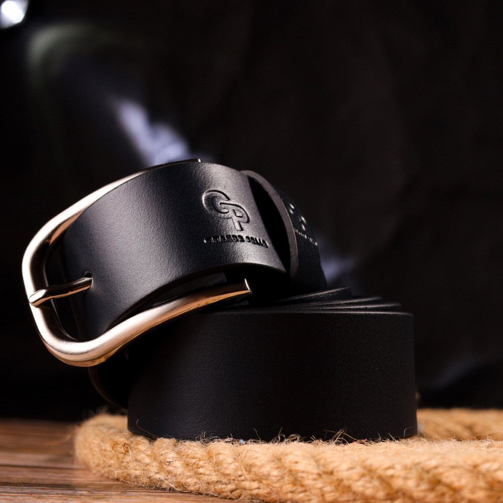 Качественный ремень для мужчин из натуральной кожи Grande Pelle 21468 Синий Киев - изображение 10