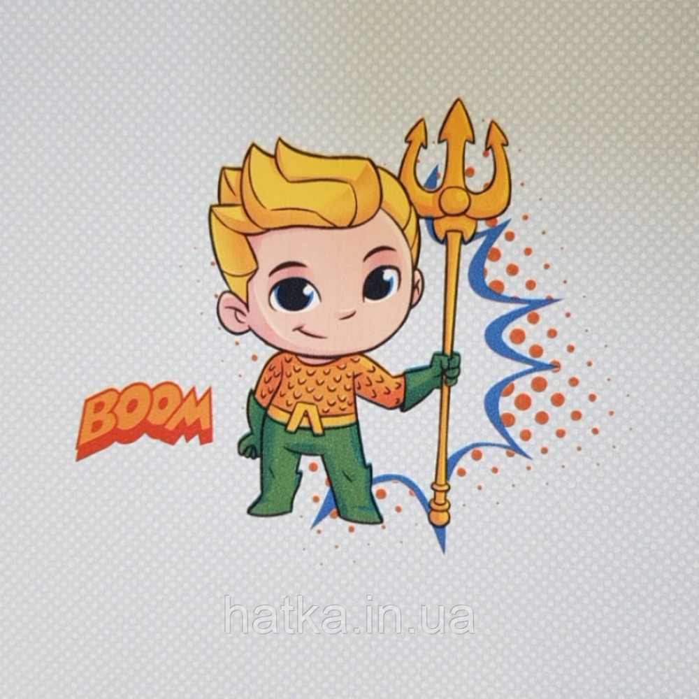 Обои виниловые на флизелине AdaWall Ada Kids метровые детские герои комиксы лига справедливости на голубом Киев - изображение 3